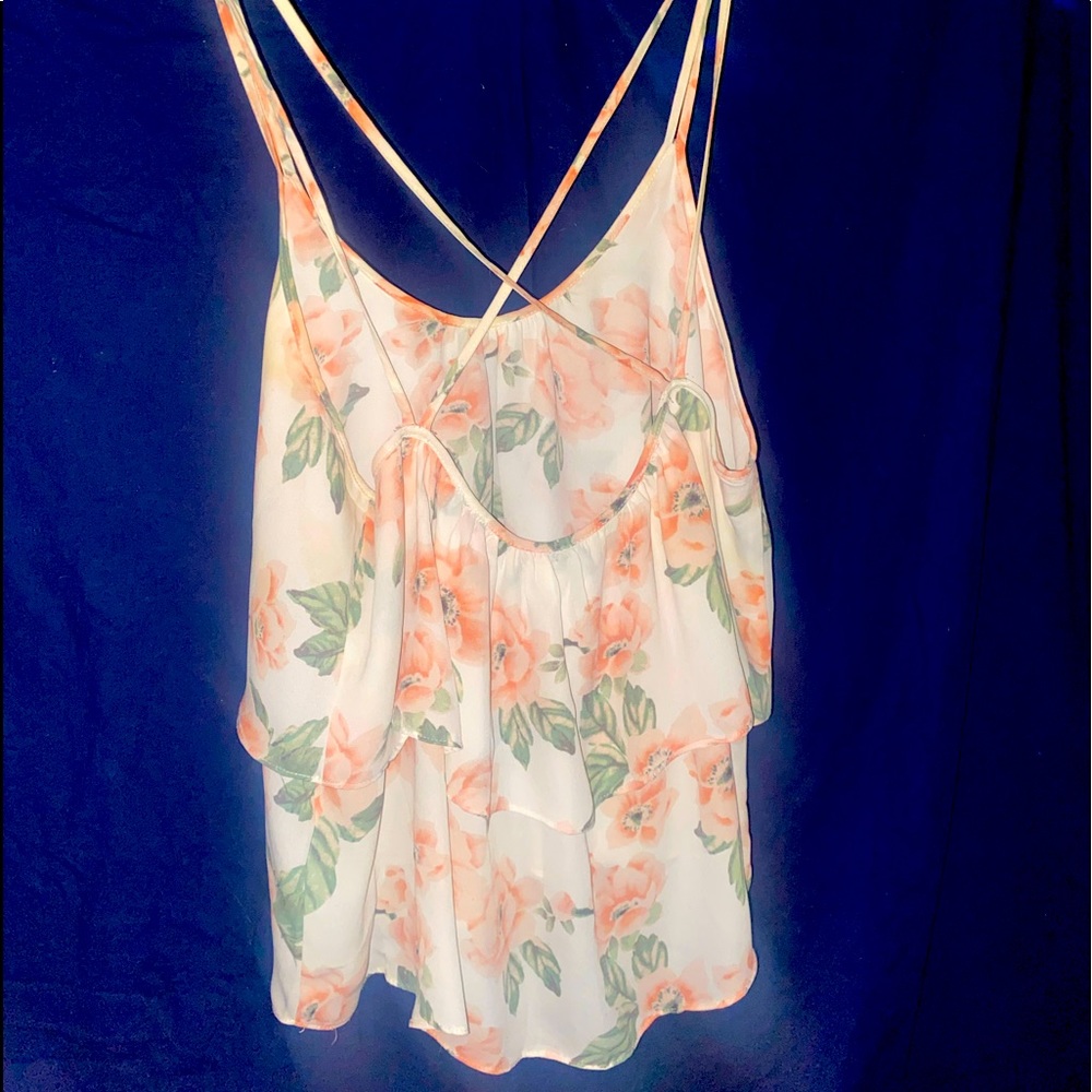 floral low cut blouse
